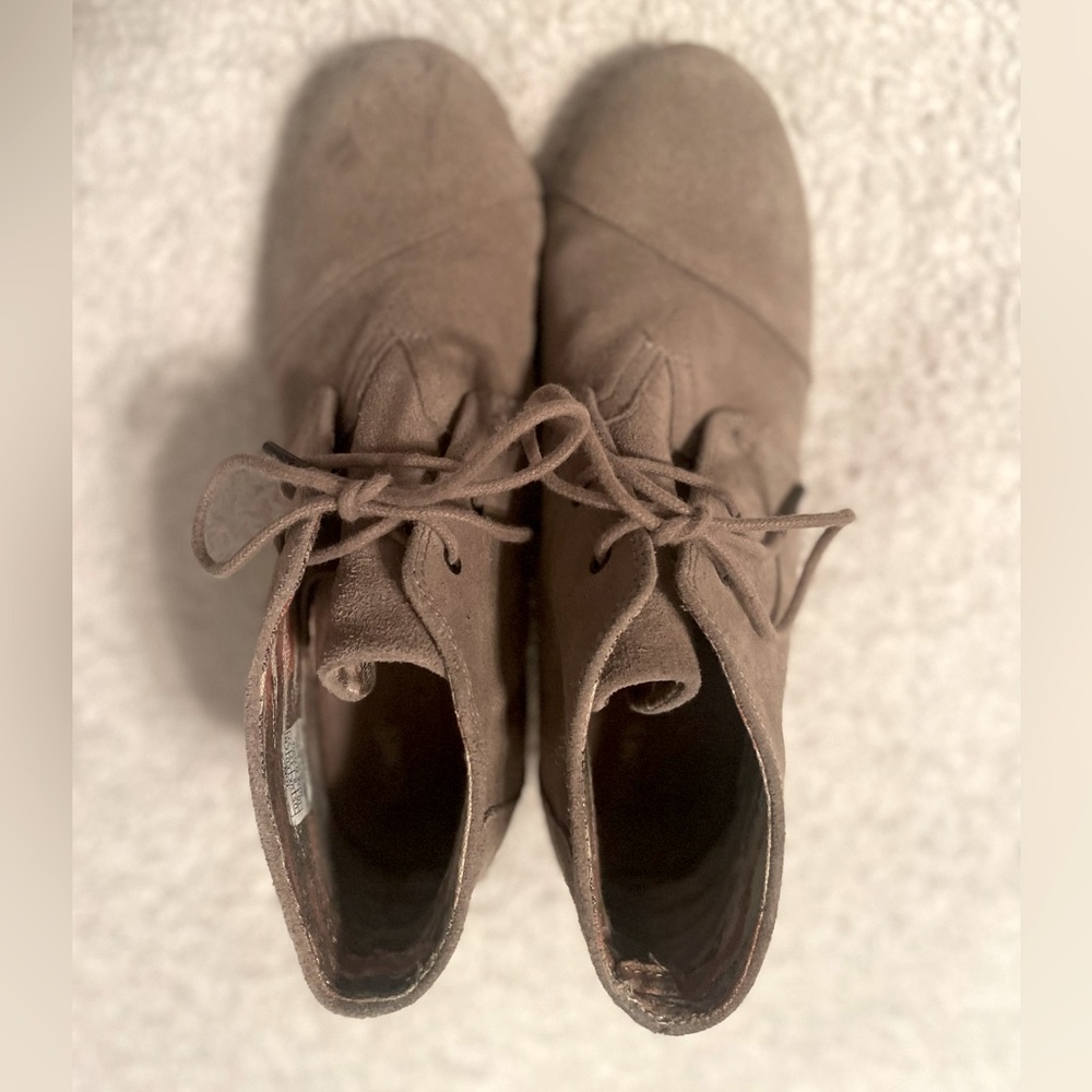 TOMS suede booties